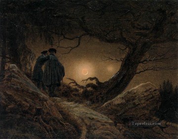 Dos Hombres Contemplando La Luna El Romántico Caspar David Friedrich Pinturas al óleo